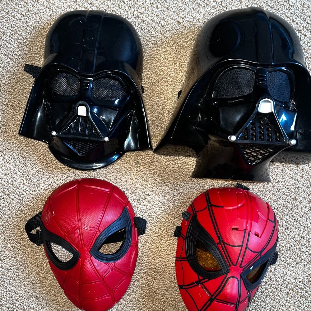 Spider Man & Darth Vader Masks
